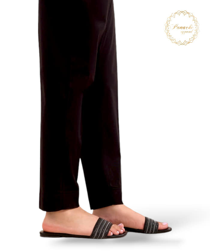 Black Rawsilk Trouser