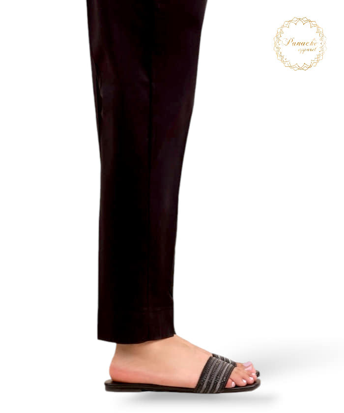 Black Rawsilk Trouser